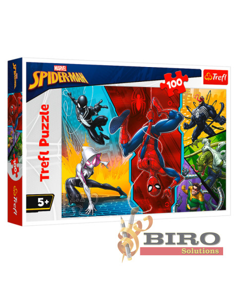 TF Puzzle - "100" - "Upside down / Disney Marvel Spiderman